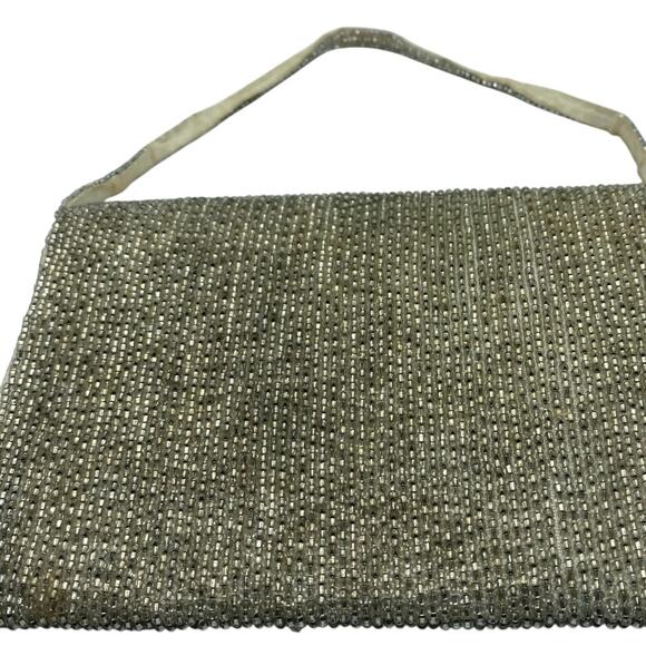 Vintage 60s Richere Bag by Walborg Japan Gold Hand Made Beaded Evening Purse - Picture 4 of 10